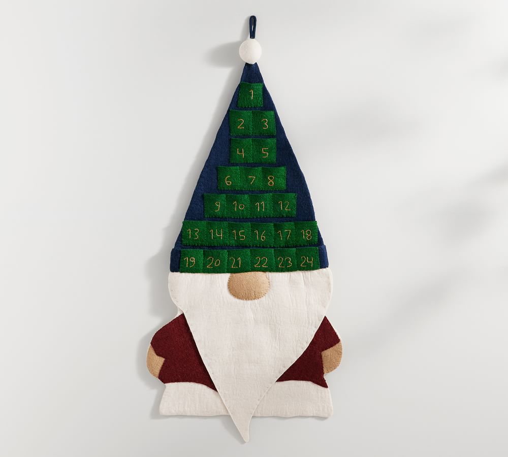 Wool Gnome Hanging Advent Calendar Pottery Barn