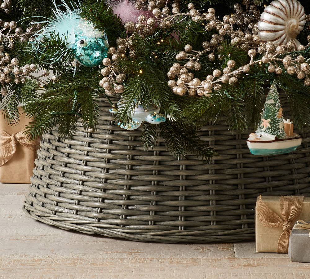 Aubrey Handwoven Tree Collar Gray Pottery Barn