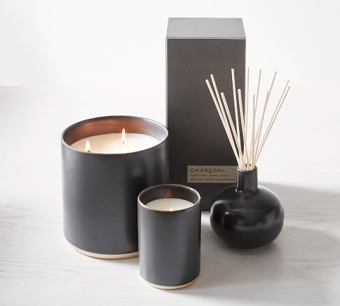 Mason Ceramic Scented Candles - Grey Oak | Pottery Barn