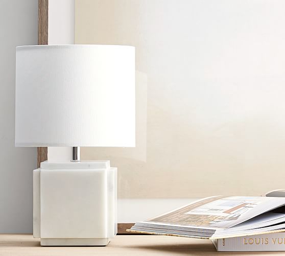 pottery barn marble lamp