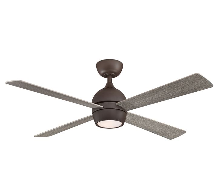 Matte Greige 52" Smart Ceiling Fan with LED Light and Remote