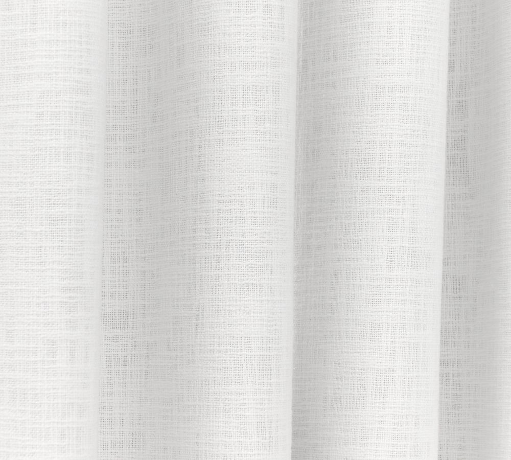 Seaton Textured Cotton Grommet Curtain | Pottery Barn