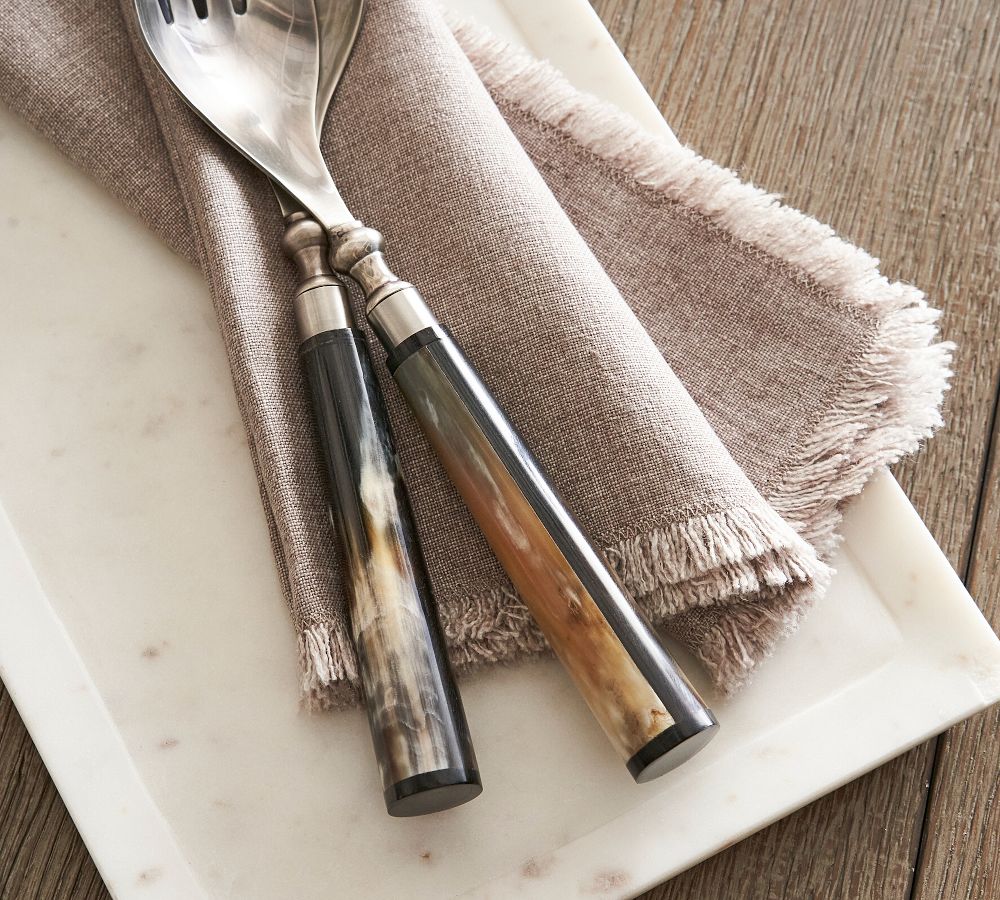 Frayed Oversized Linen Napkins Set of 4 Pottery Barn