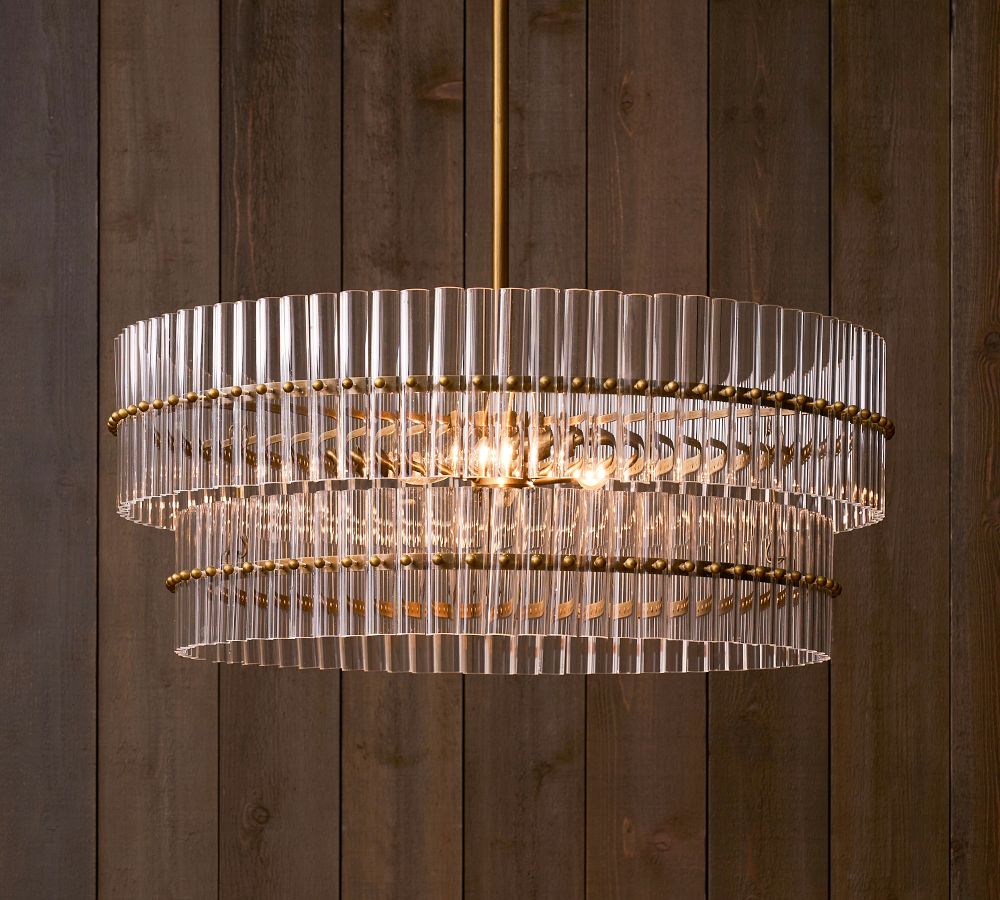 Mallory Crystal Round Chandelier Pottery Barn