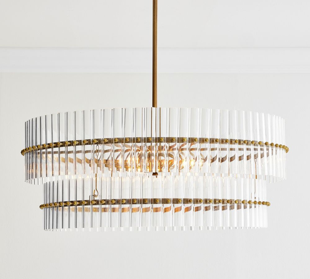 Mallory Crystal Round Chandelier | Pottery Barn