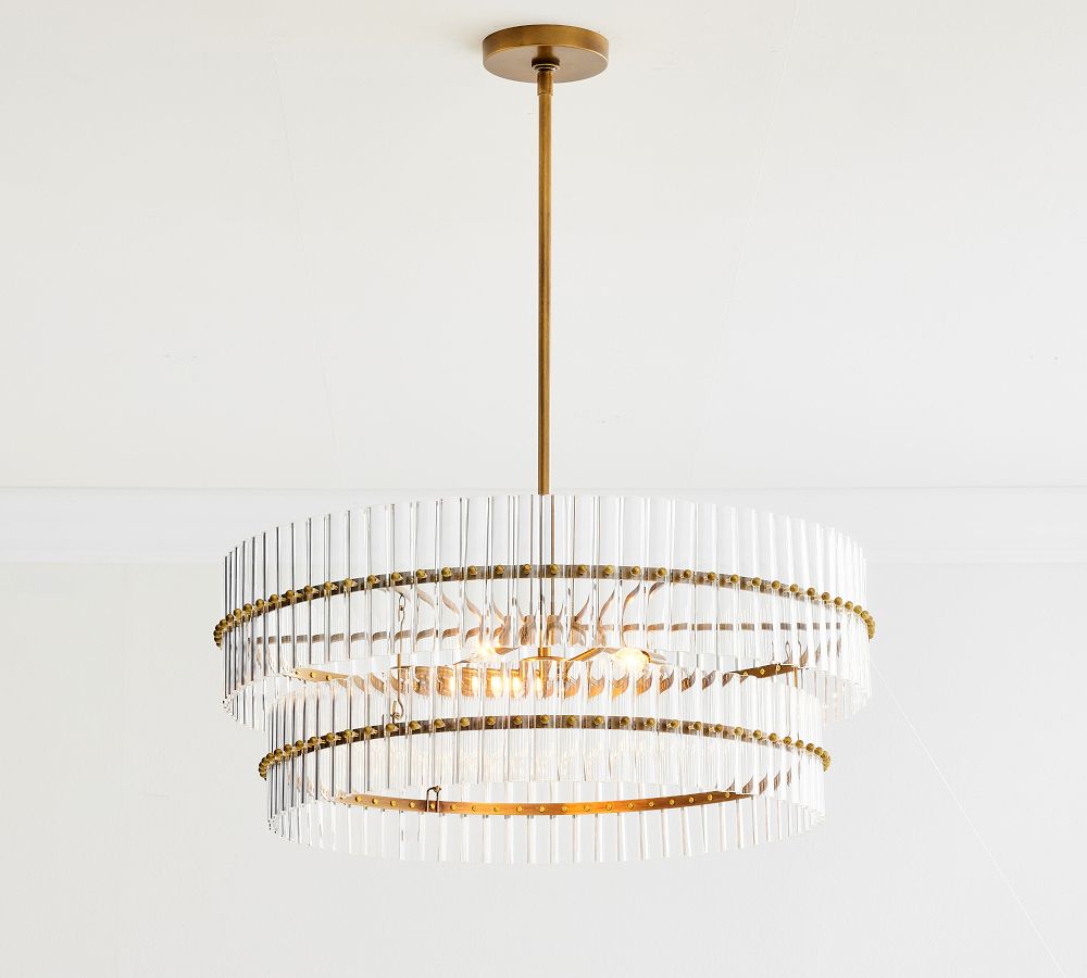 Mallory Crystal Round Chandelier | Pottery Barn