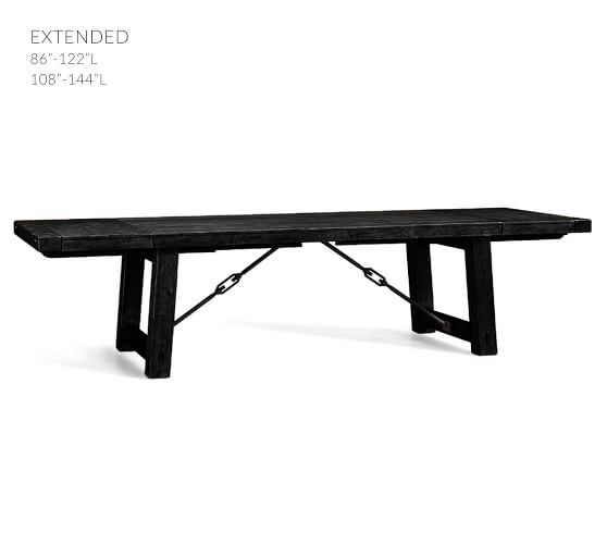 black table and benches