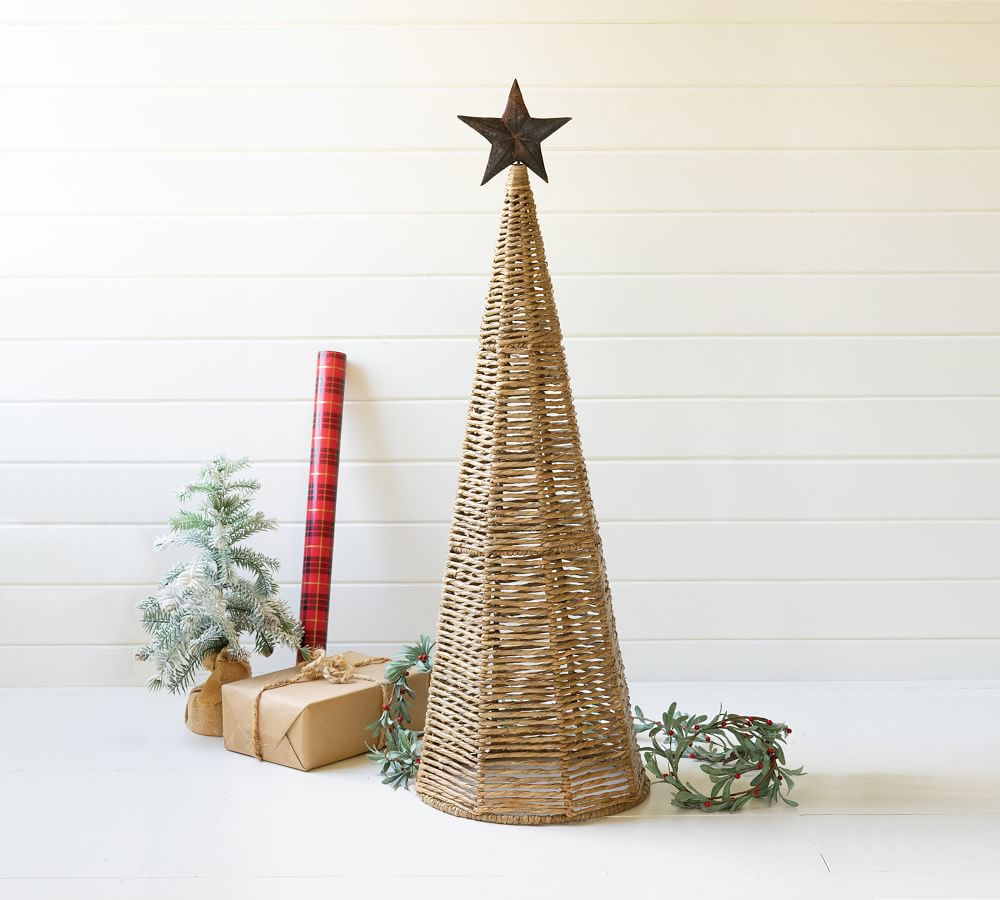 Seagrass Christmas Tree with Metal Star | Pottery Barn
