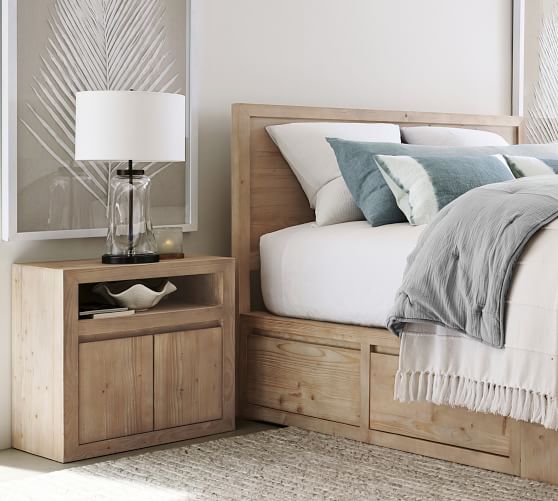 light wood nightstand