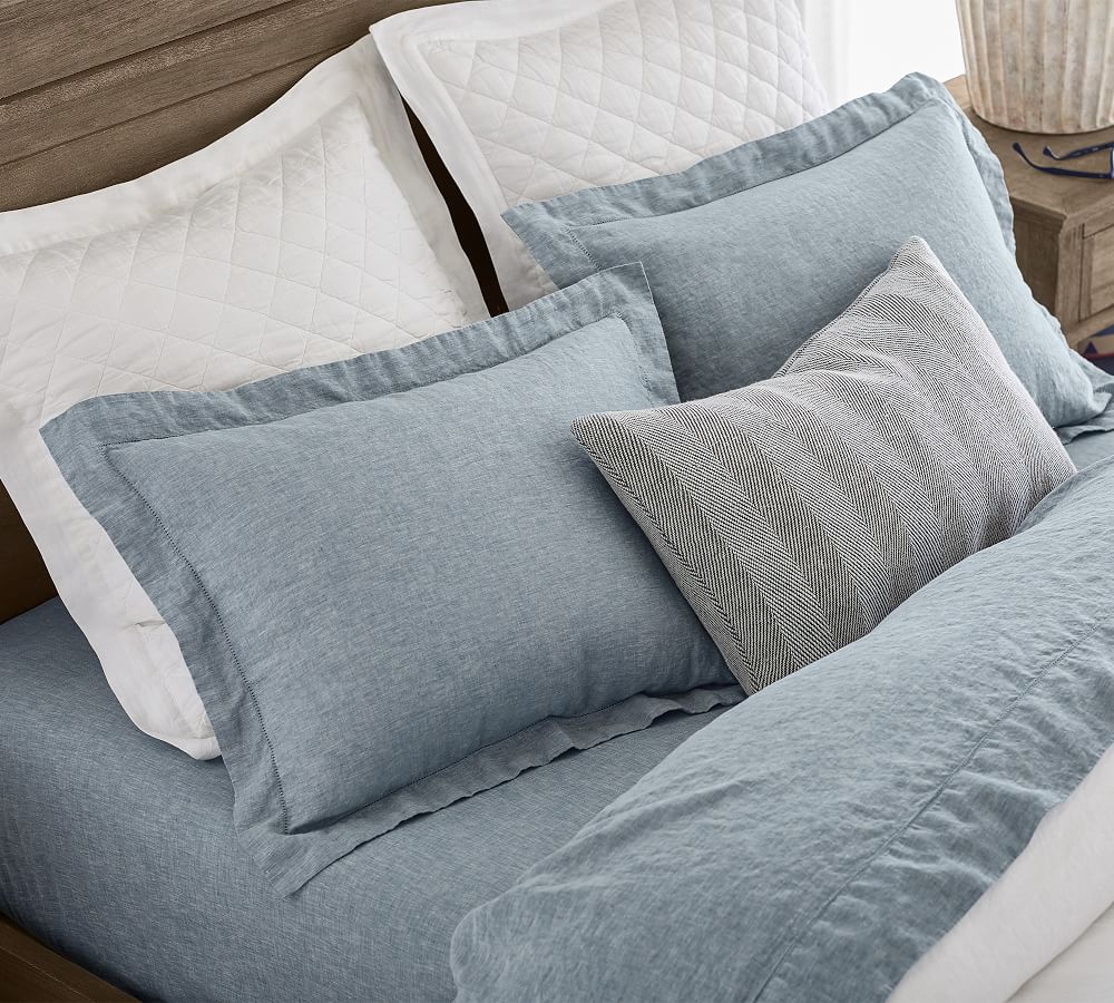 White Belgian Flax Linen Duvet Cover, King/Cal. King Pottery Barn