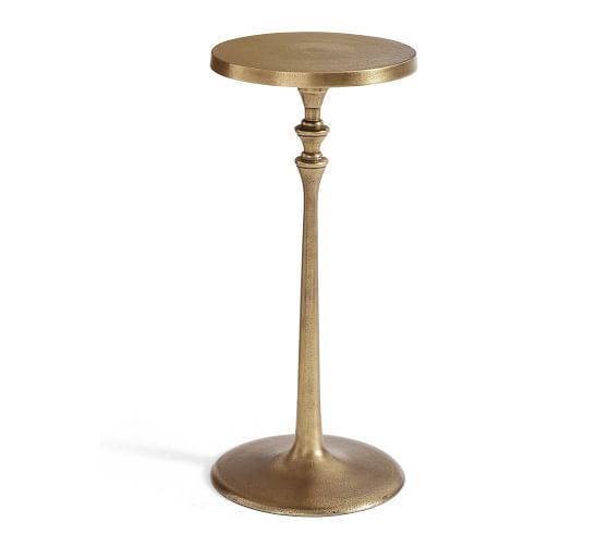 round metal martini table