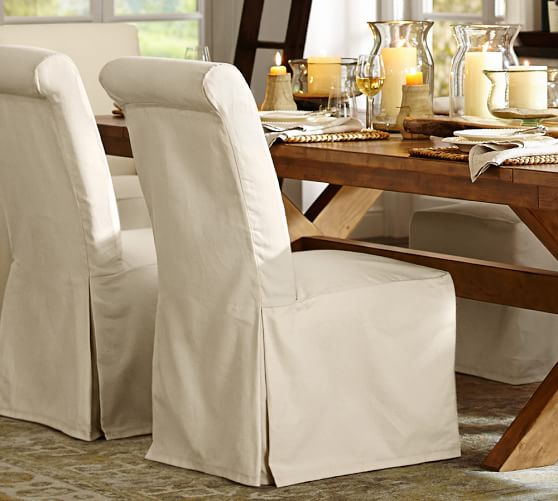 dining room chair slipcovers pottery barn