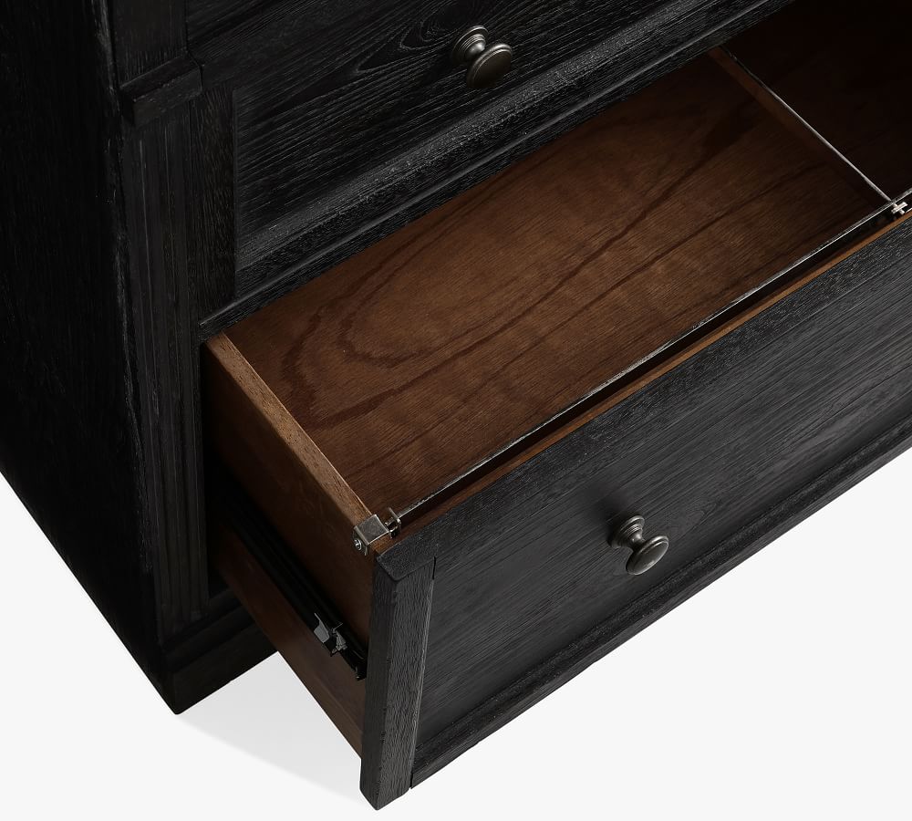 Livingston 7Piece Entertainment Center with Glass Gray Wash