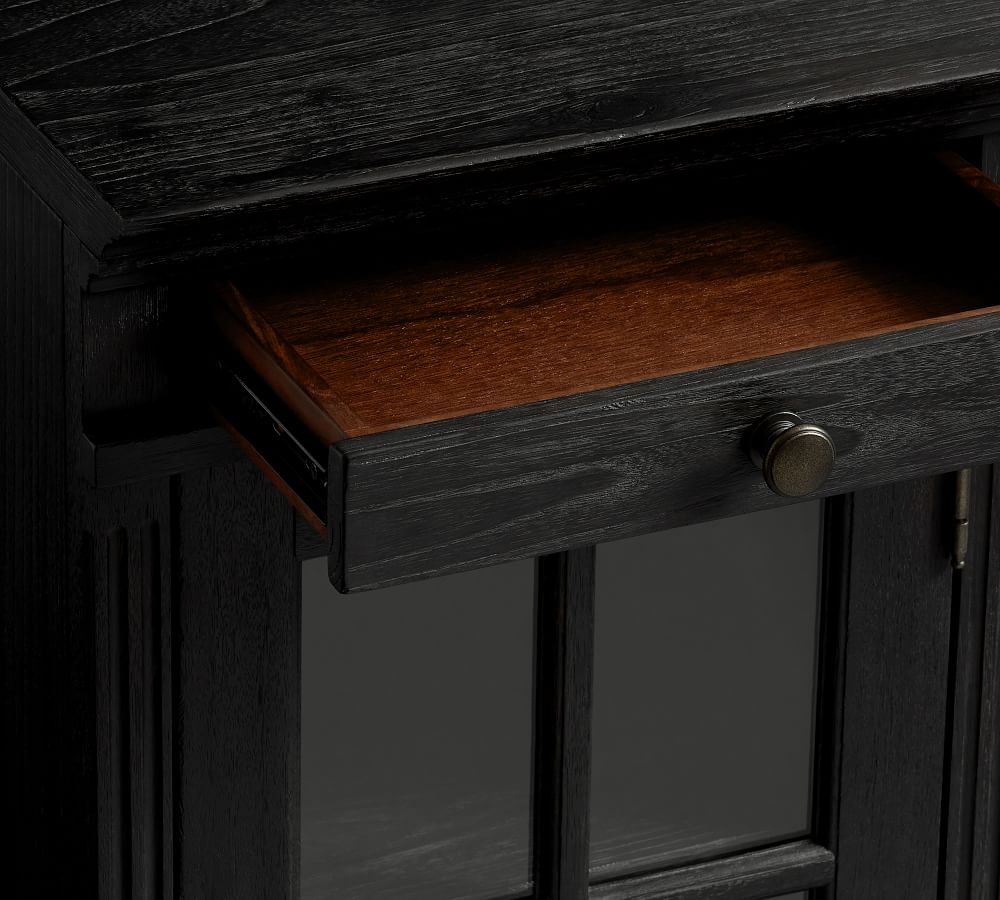 Livingston 7Piece Entertainment Center with Glass Gray Wash