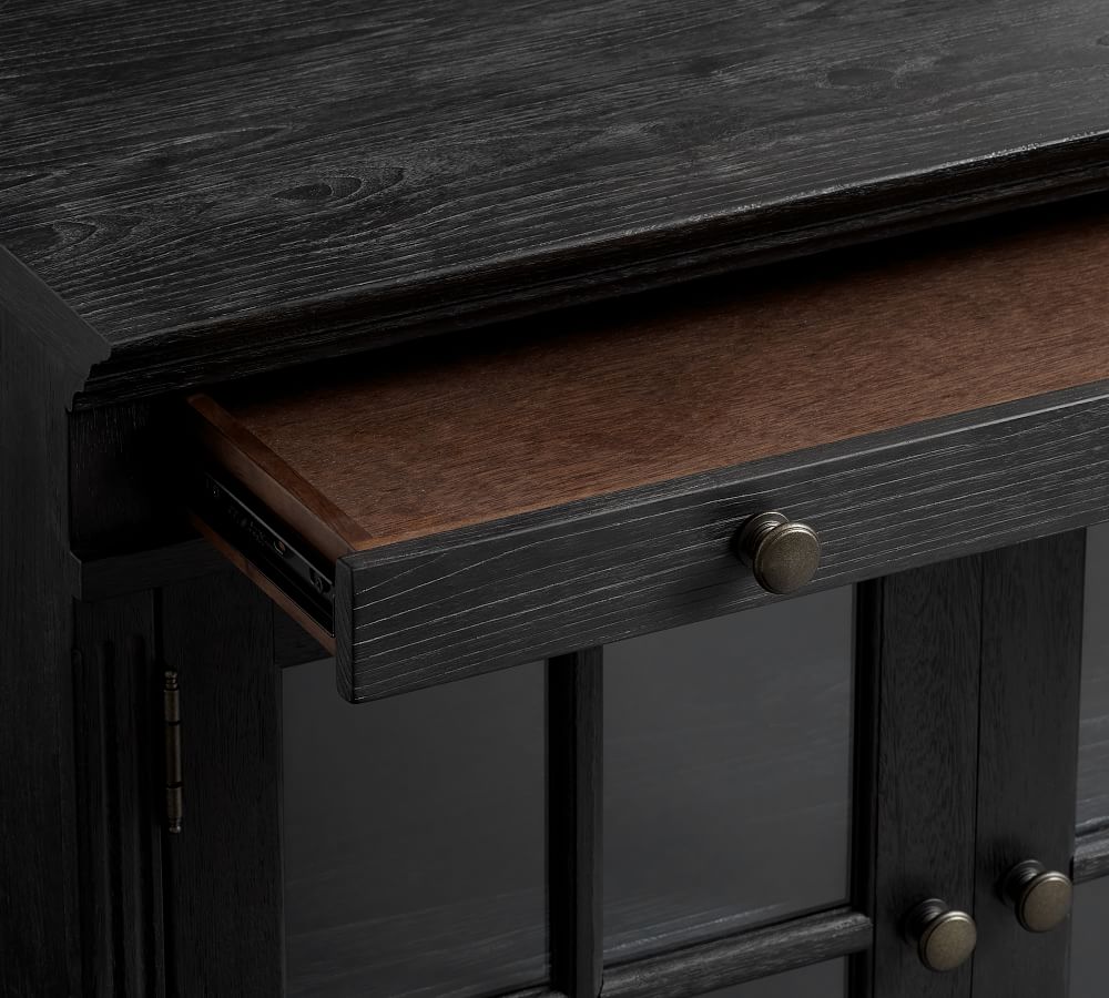 Livingston 7Piece Entertainment Center with Glass Gray Wash