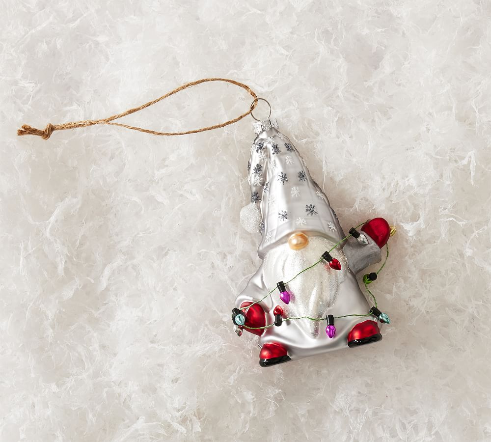 Mercury Glass Gnome Ornaments | Pottery Barn