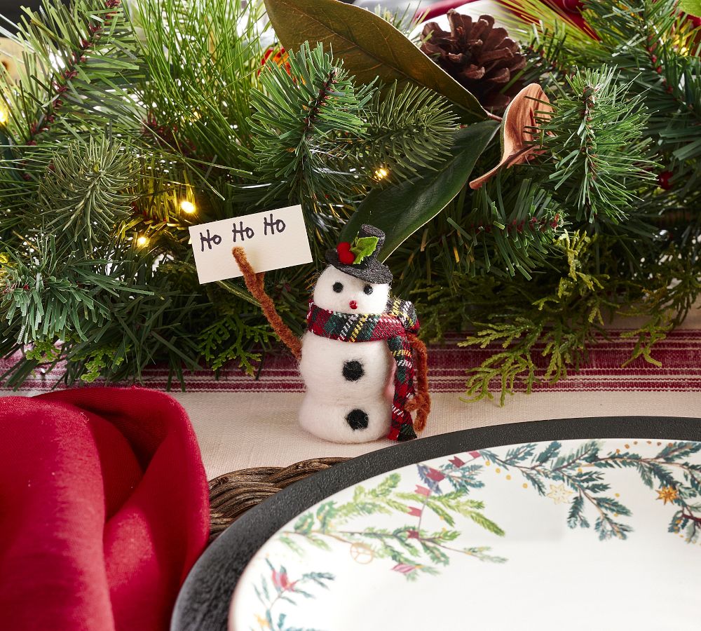 Snowman Felt Place Card Holders - Set of 4 | Pottery Barn