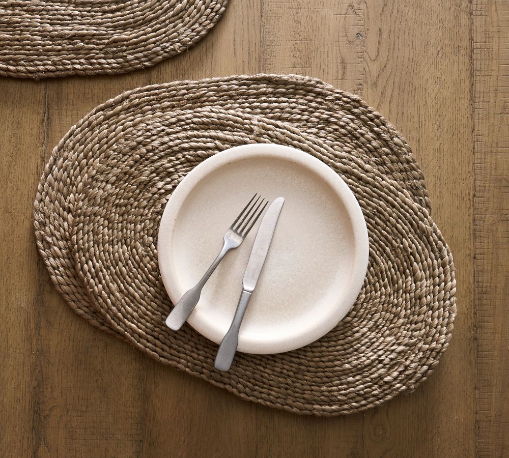 Mori Oval Coil Handwoven Jute Placemats Pottery Barn