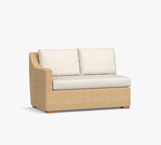 pottery barn wicker loveseat