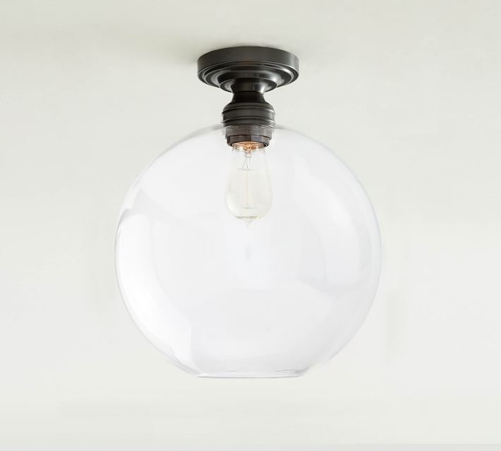 glass globe flushmount