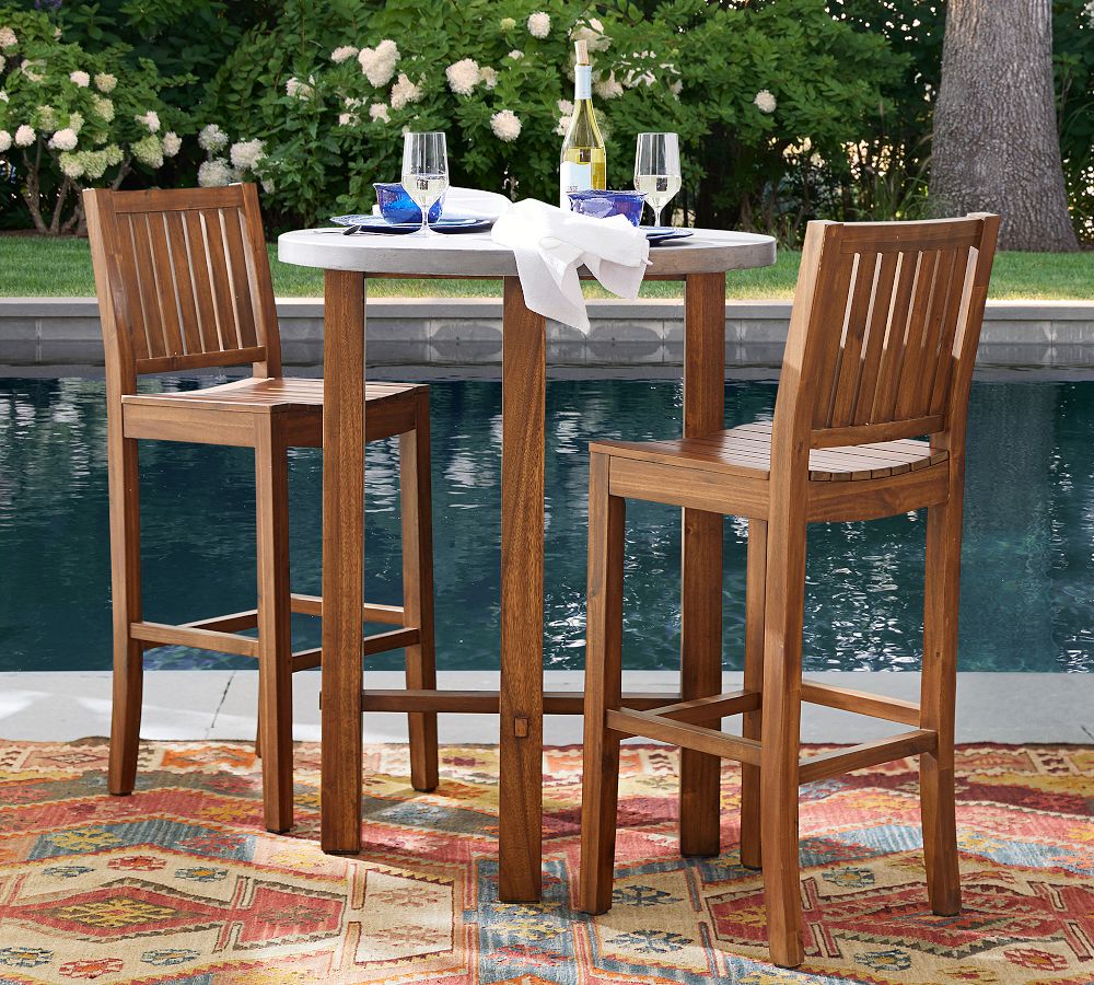 Abbott FSC® Acacia Barstool Pottery Barn