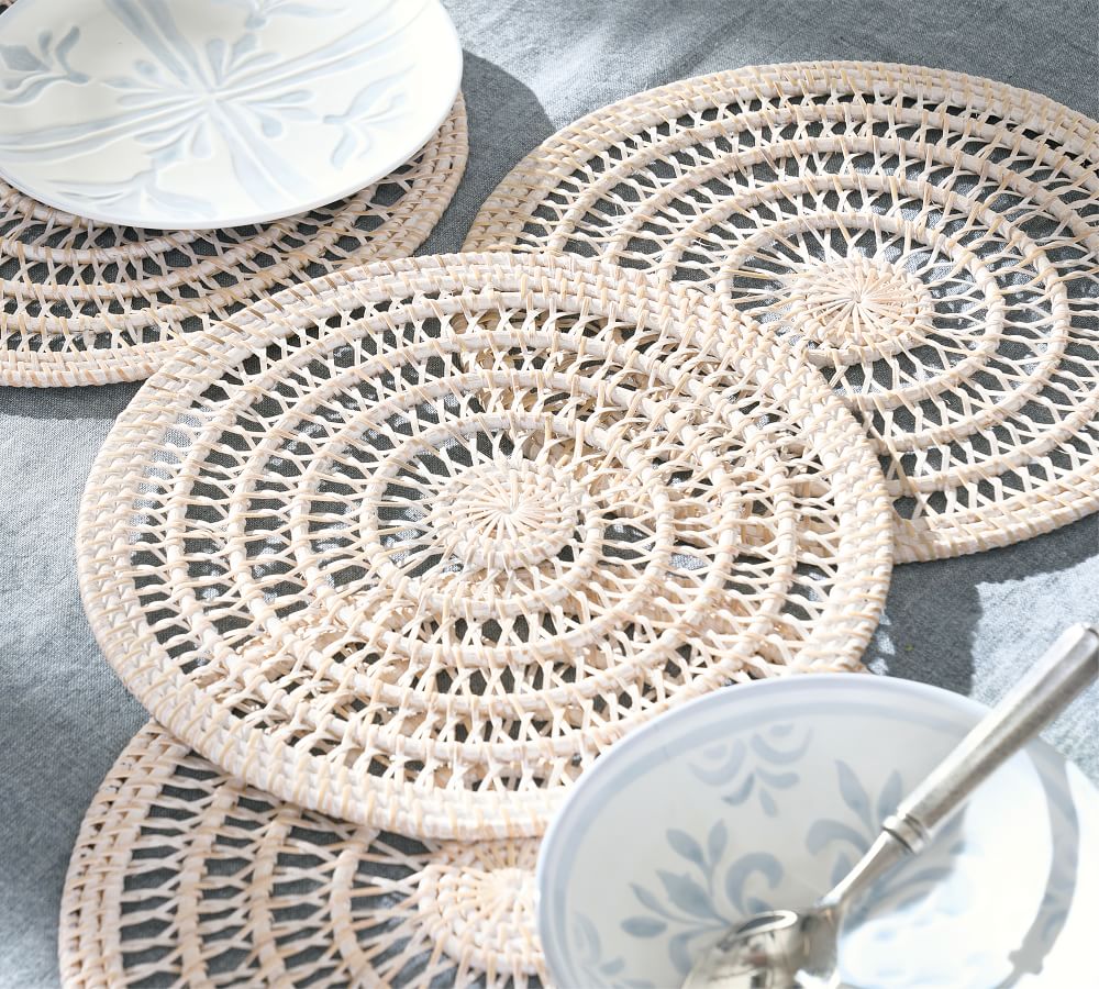 Miramar Handwoven Rattan Charger Plate | Pottery Barn