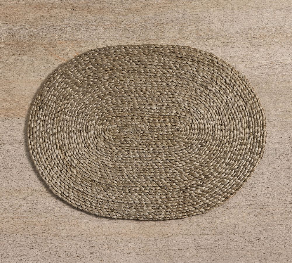 Mori Oval Coil Handwoven Jute Placemats | Pottery Barn