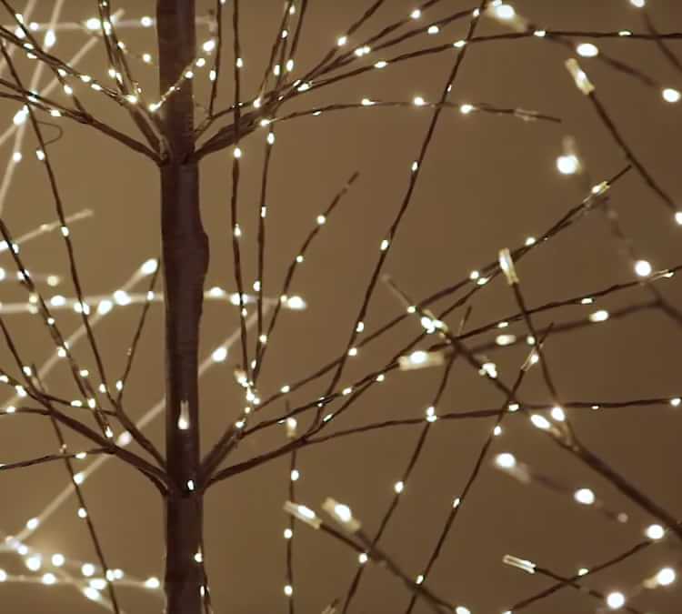 mini twig tree with lights