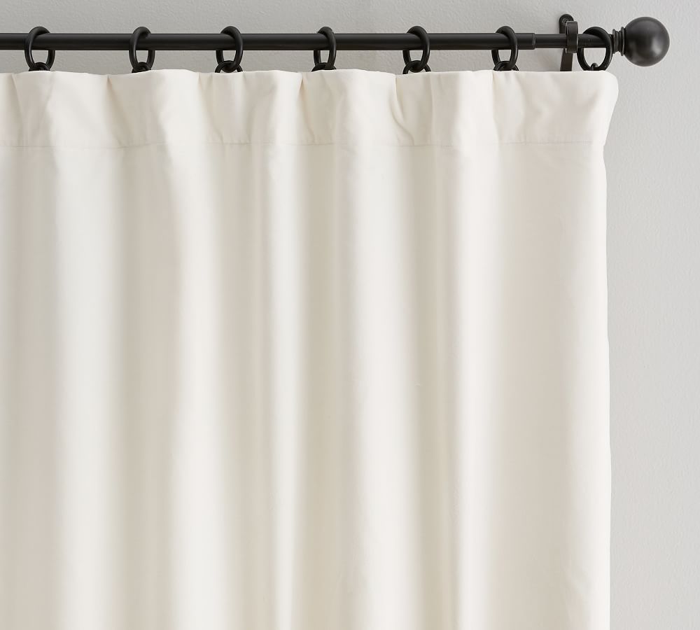 Velvet Twill Curtain | Pottery Barn