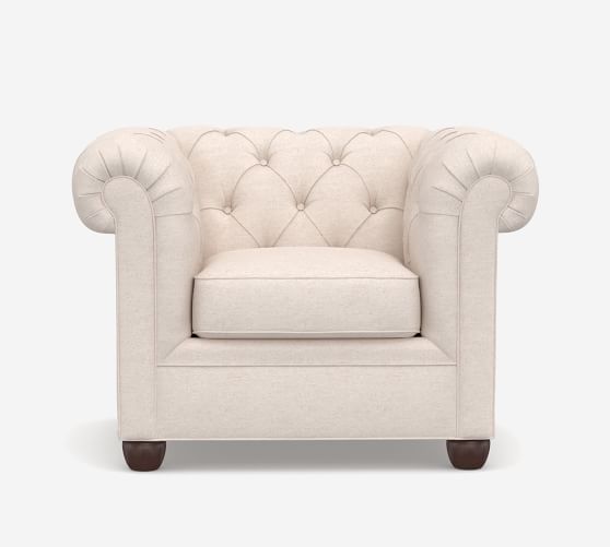 pottery barn tufted chair