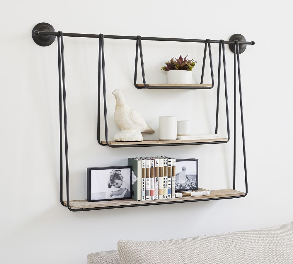 Triple Hanging Shelves Pottery Barn