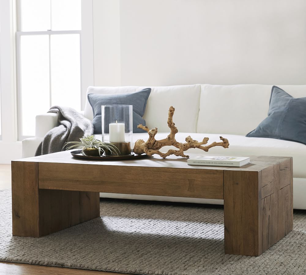 reclaimed wood low coffee table