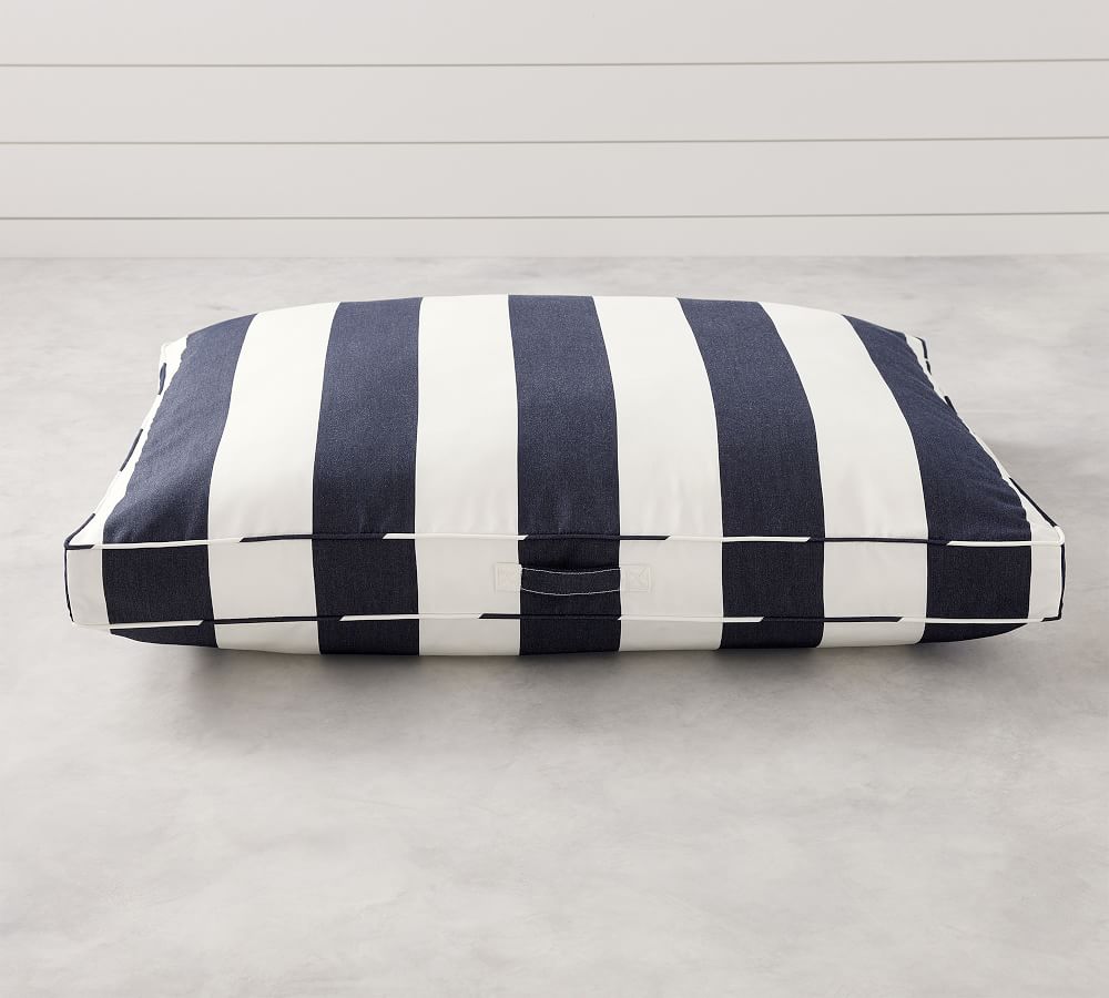 Sunbrella Awning Striped Indoor/Outdoor Pet Bed Pottery Barn