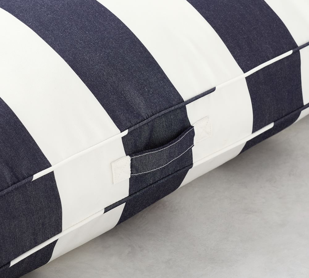 Sunbrella Awning Striped Indoor/Outdoor Pet Bed Pottery Barn