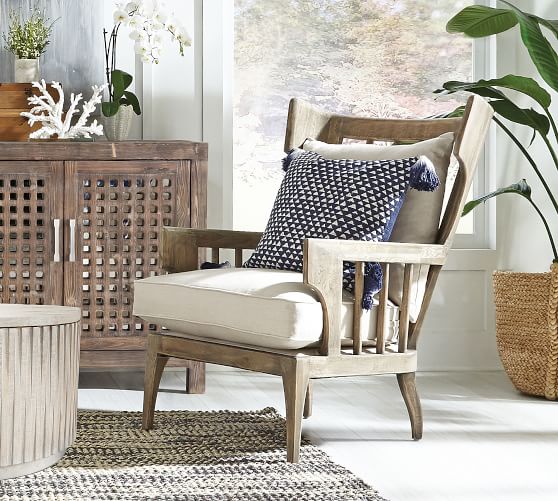 pottery barn arm chairs