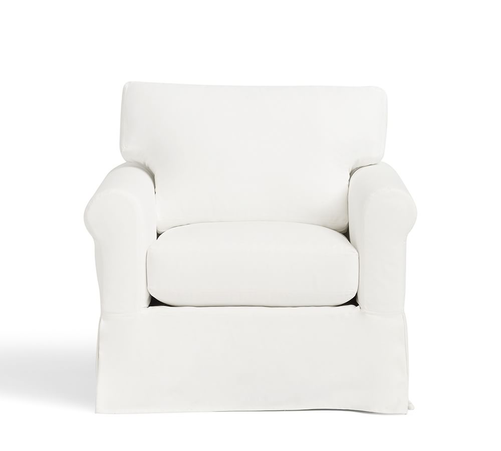 York Roll Arm Slipcovered Armchair Pottery Barn