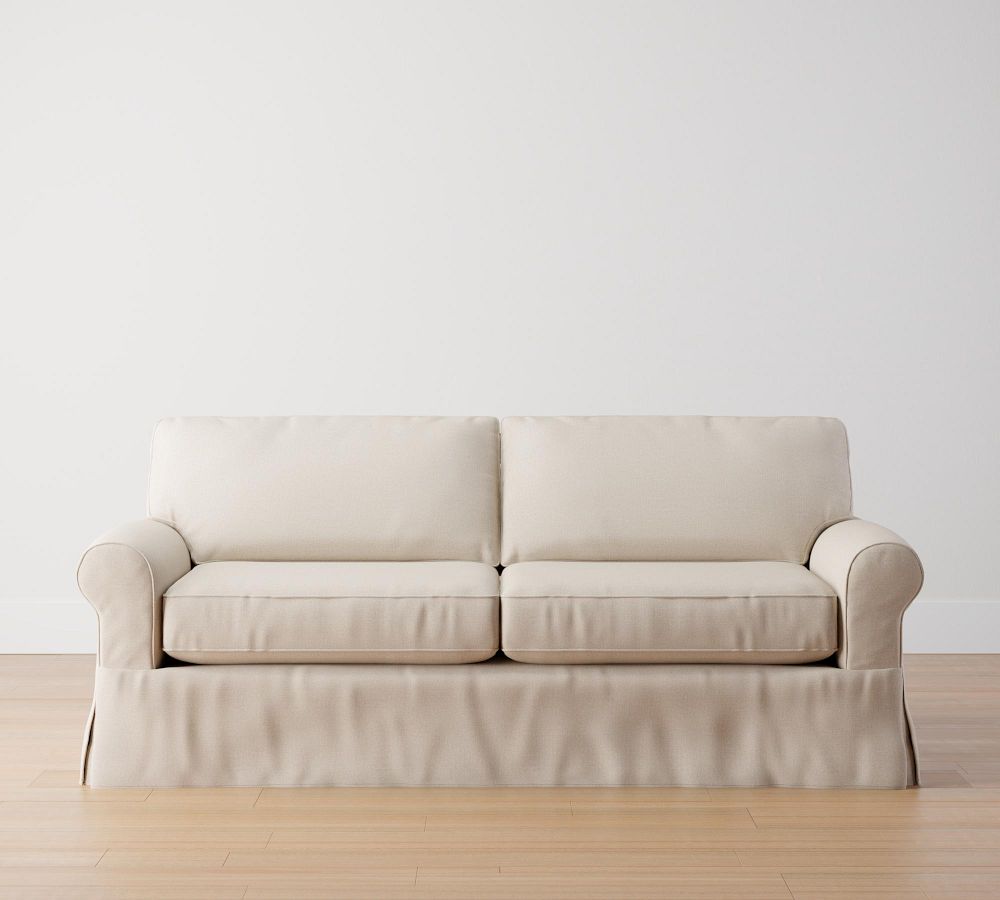 Buchanan Roll Arm Slipcovered Fabric Sofa Collection Pottery Barn