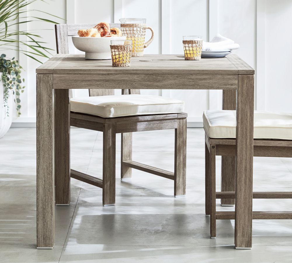 Indio FSC® Eucalyptus Square Dining Table Pottery Barn