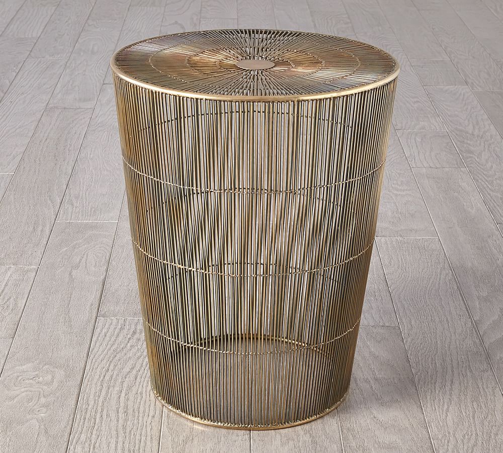 Fiona 16" Round Metal Side Table Pottery Barn