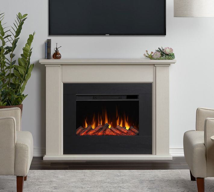Real Flame® Marcello Slim Electric Fireplace Pottery Barn