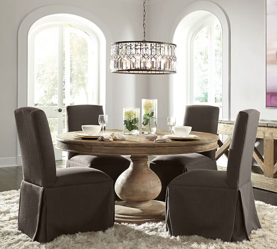 pottery barn round table dining