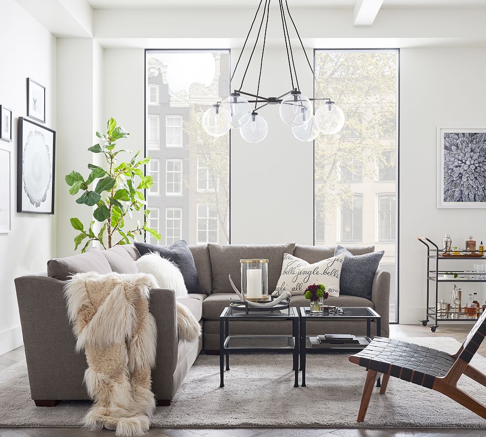 Claremont Glass Globe Round Chandelier Pottery Barn