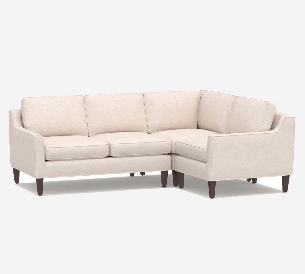 Beverly Upholstered 3Piece Sectional Pottery Barn