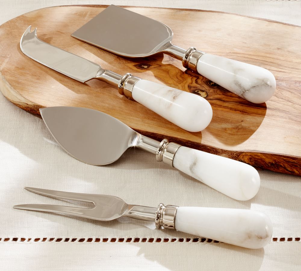 cheese knife set gold