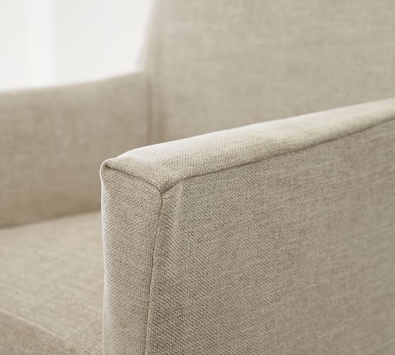 linen dining armchair