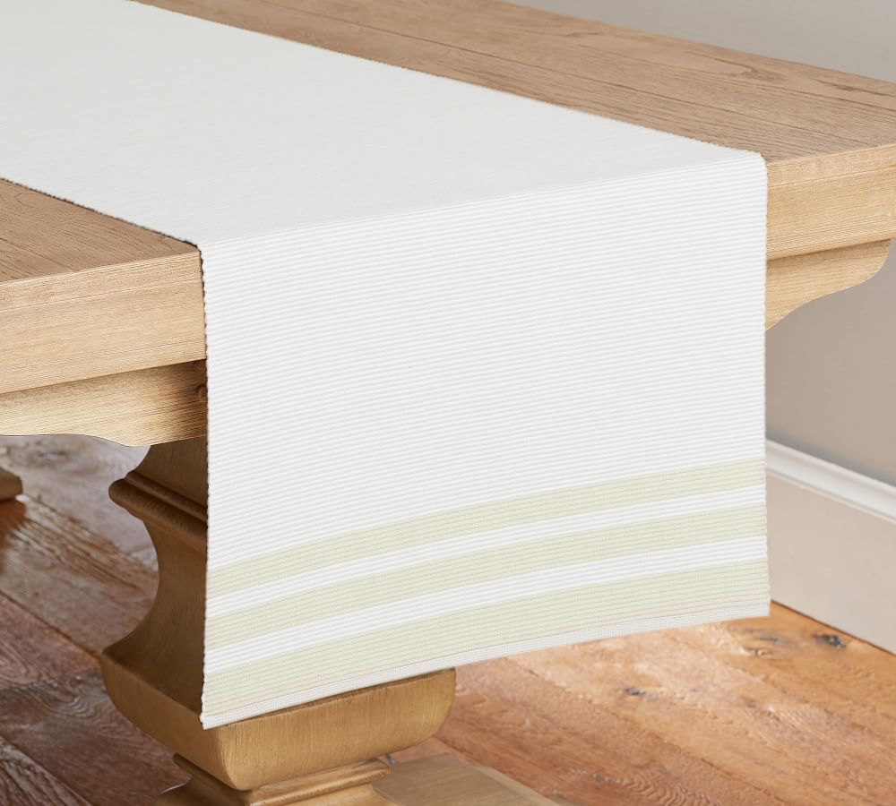 Cotton Casual Striped Table Runners Pottery Barn