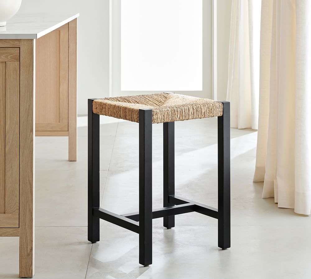 Malibu Woven Backless Bar & Counter Stools Pottery Barn