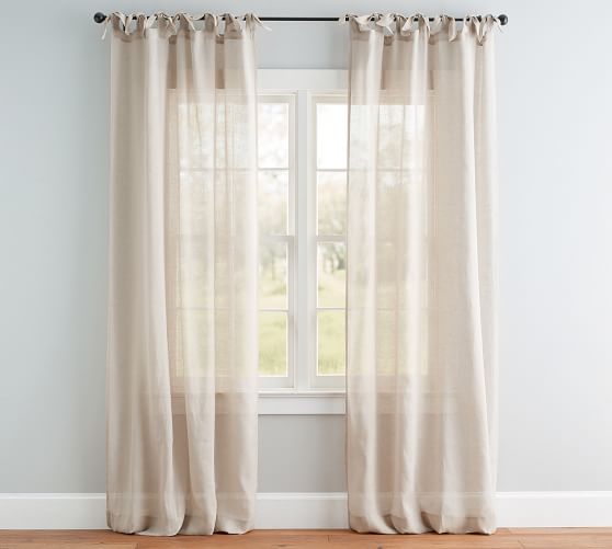 pottery barn linen shades