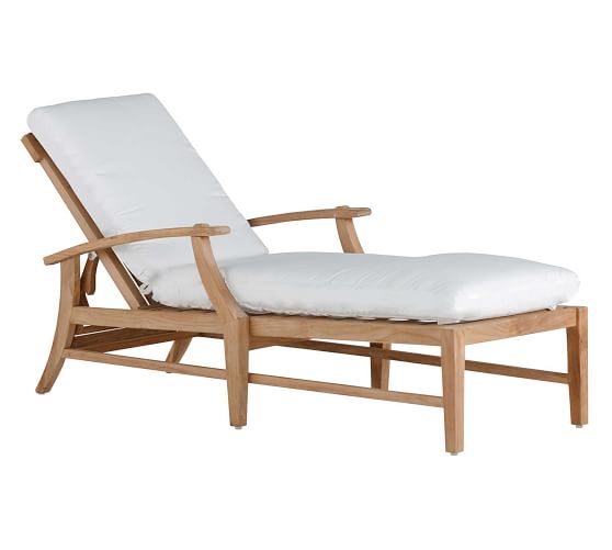 pottery barn teak chaise