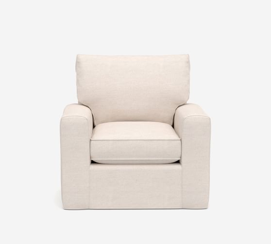 linen slipcover swivel chair